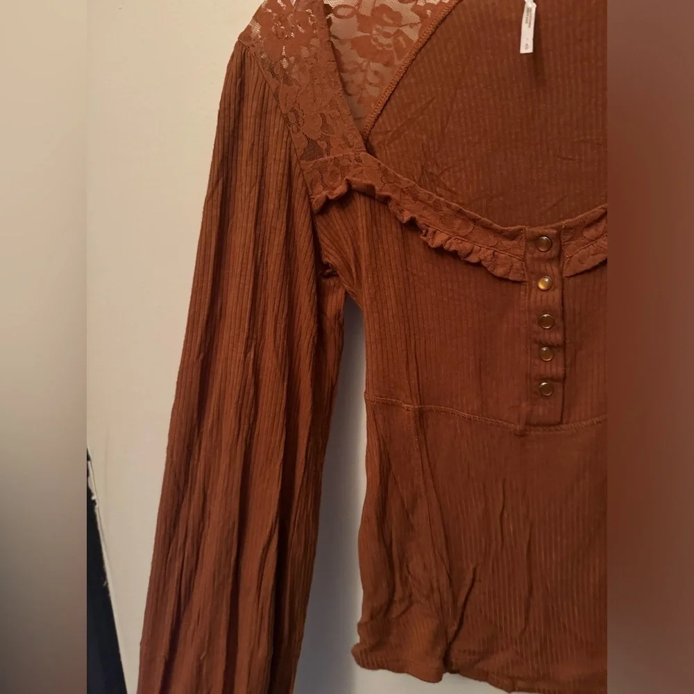 Free People | BABYDOLL GOLDEN YELLOW BLOUSE|  golden rod yellow / orange| small